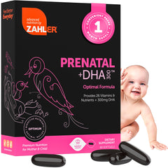 Zahler frontal del envase que muestra dosis y beneficios