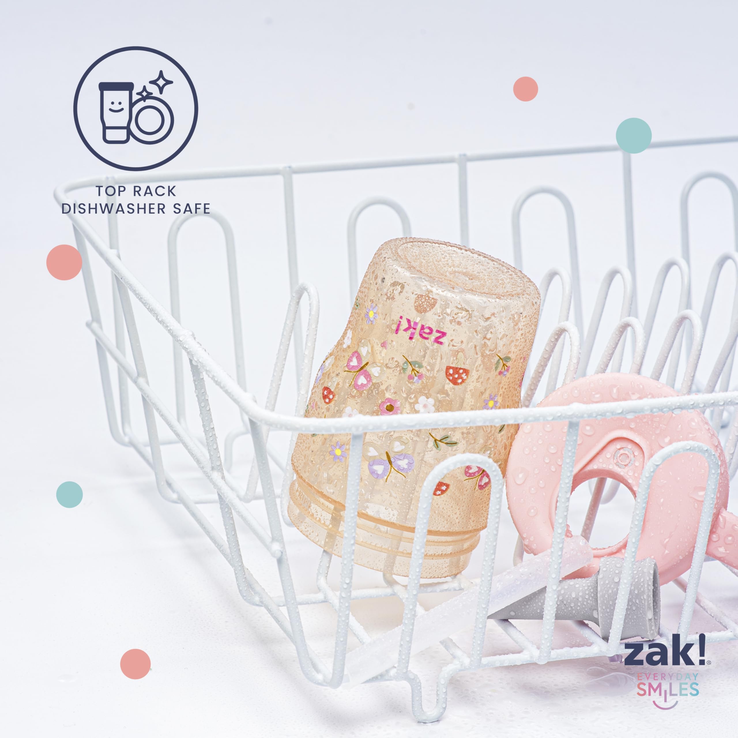 Zak Designs asas integradas en el lateral, agarre seguro para niños