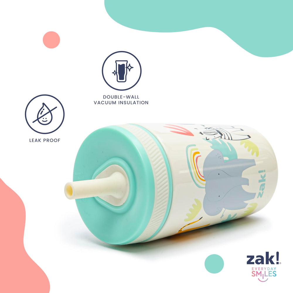 Zak Designs detalle del acero inoxidable 18/8 que conserva bebidas frías