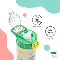 Zak Designs pajilla extraíble mostrando cómo limpiar el interior fácilmente