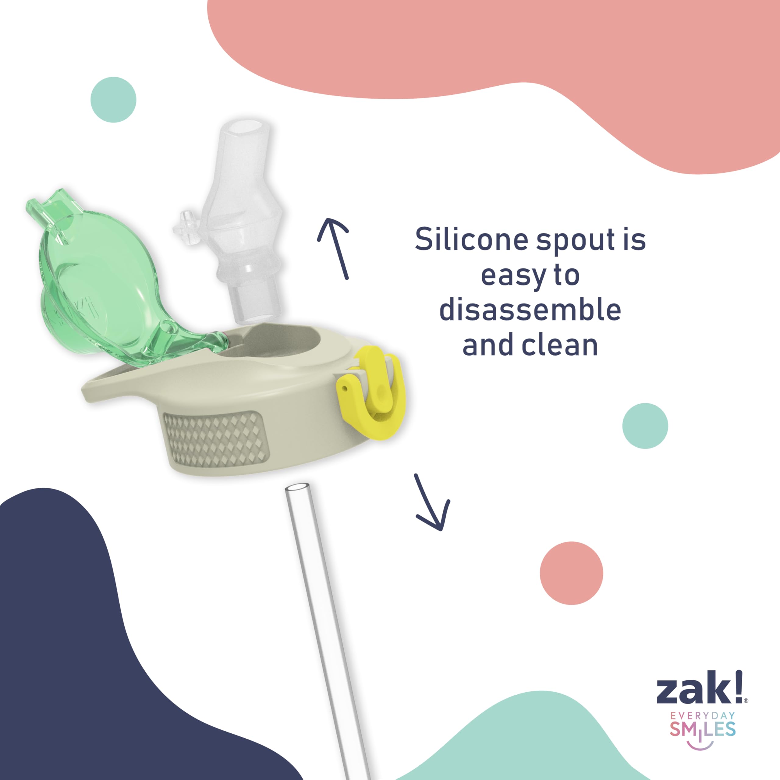Zak Designs botella en mochila lista para llevar y sin fugas