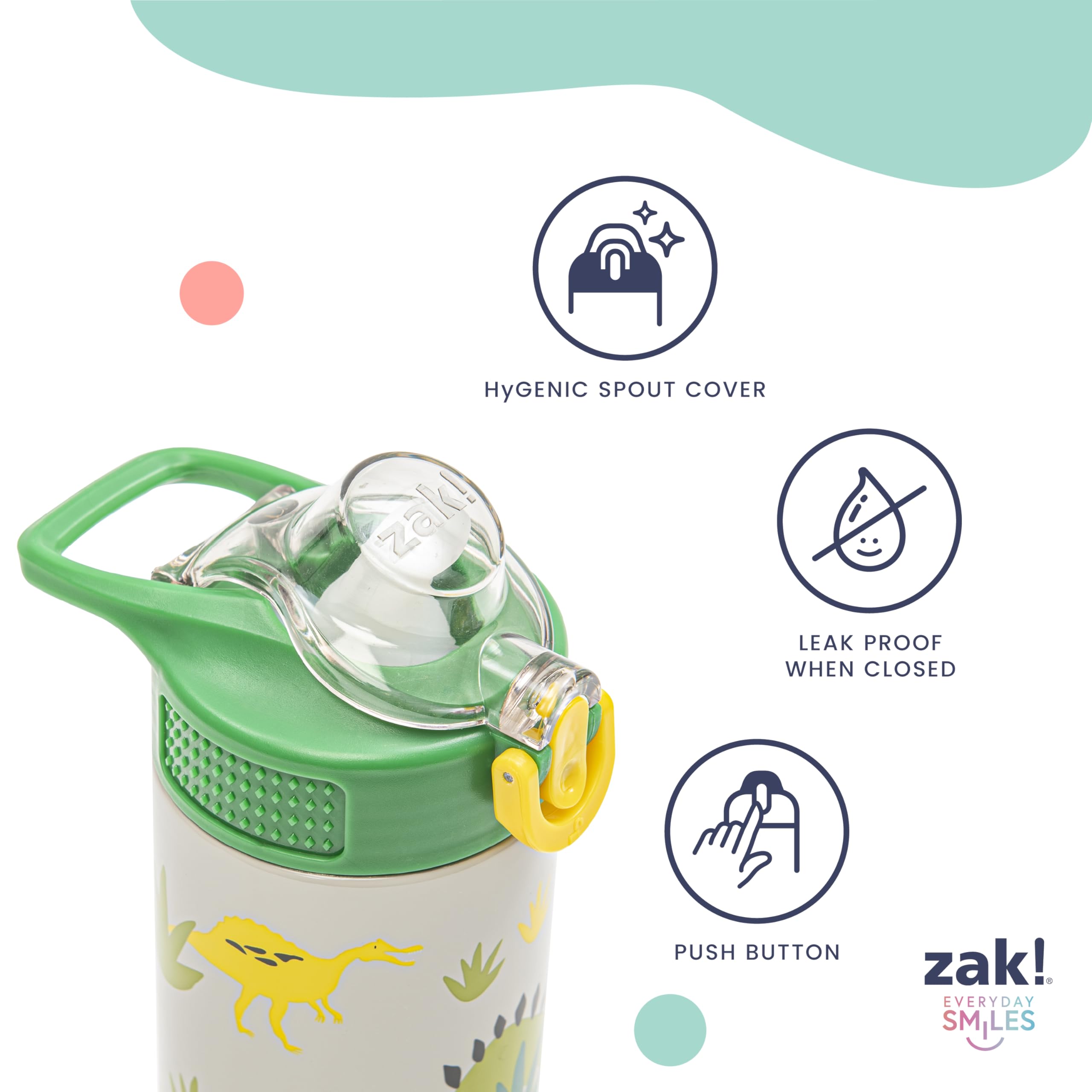 Zak Designs comparación de tamaño con una libreta para referencia infantil