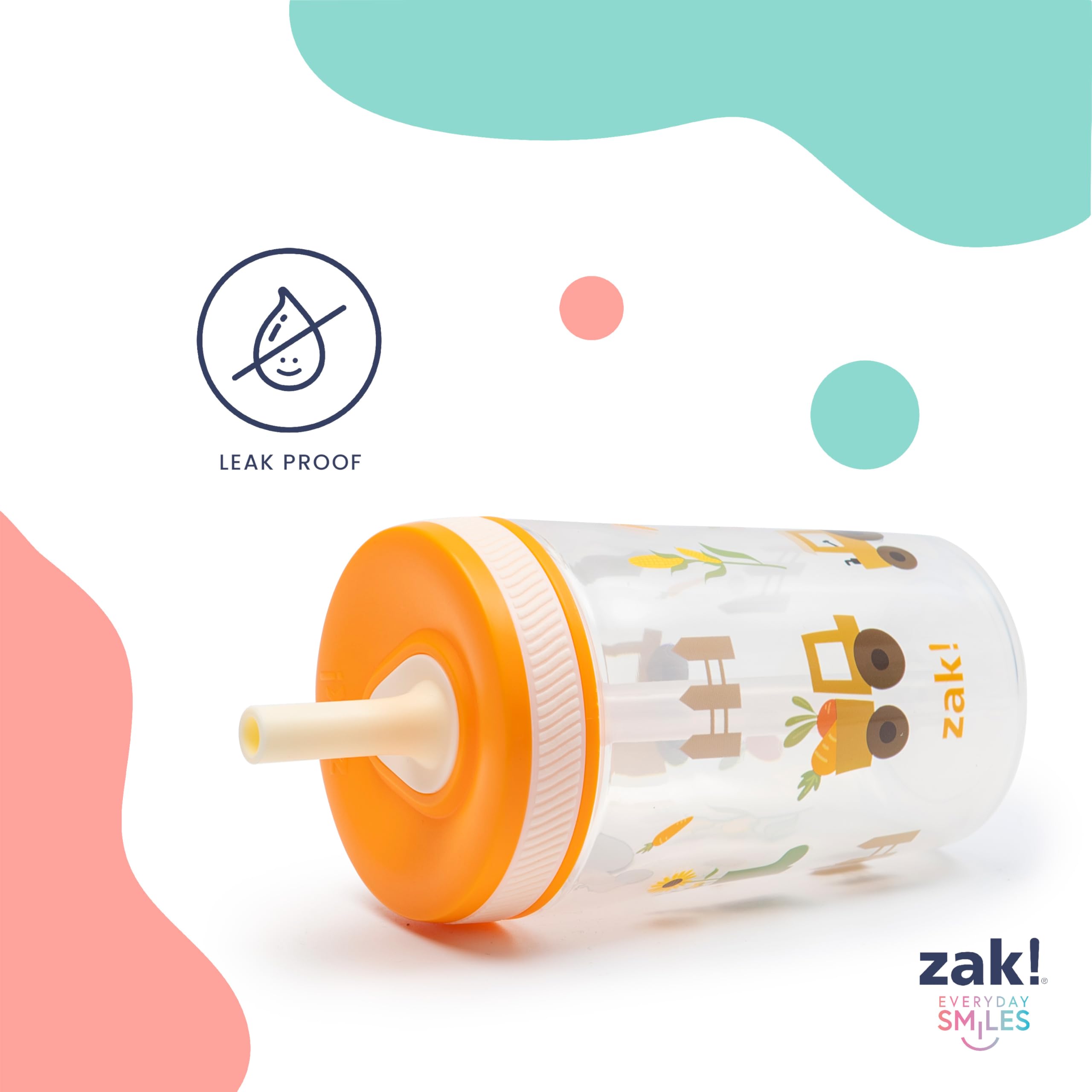 Zak Designs niño usando el vaso, facilita autonomía y bebida segura