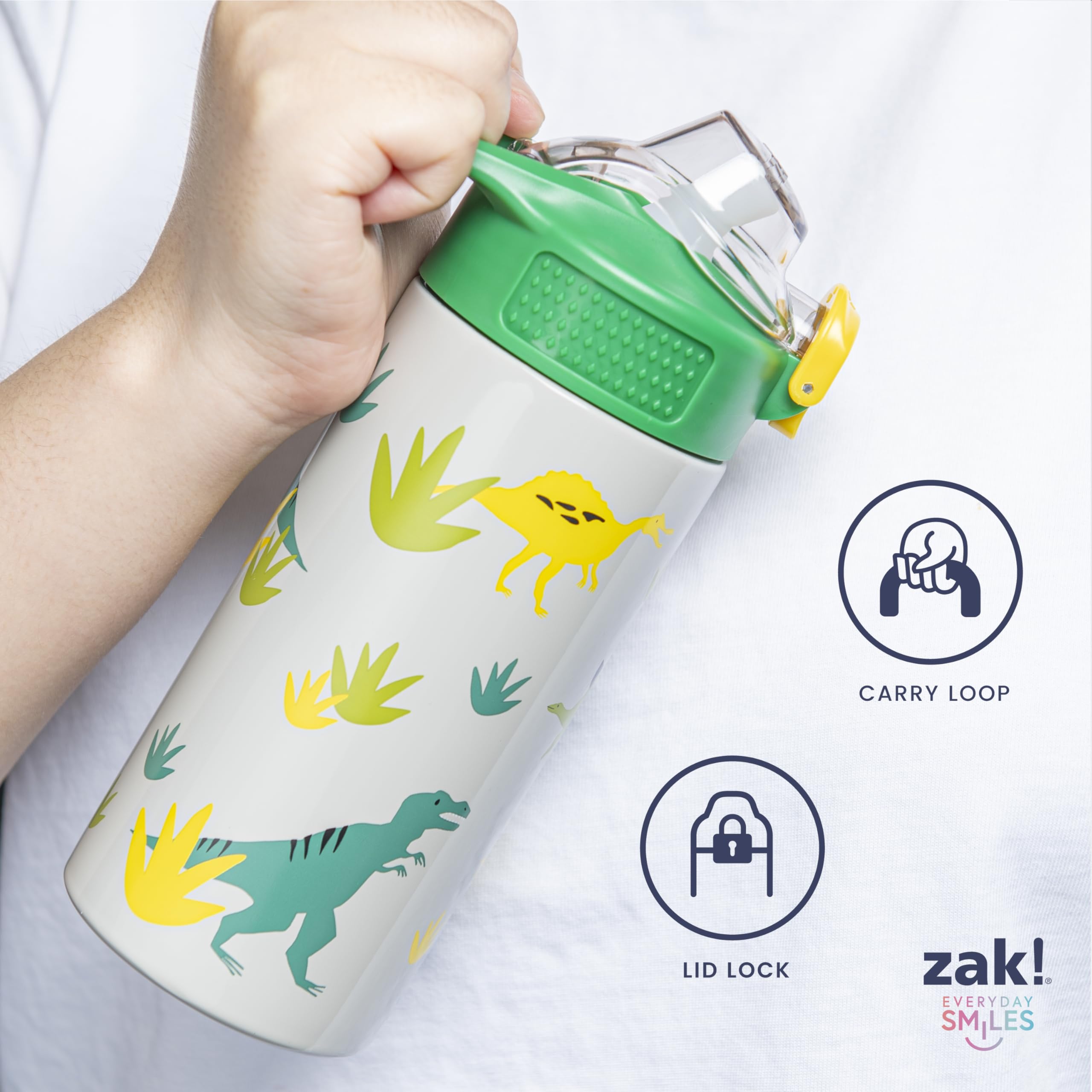 Zak Designs botella guardada en mochila, ideal para escuela y excursiones