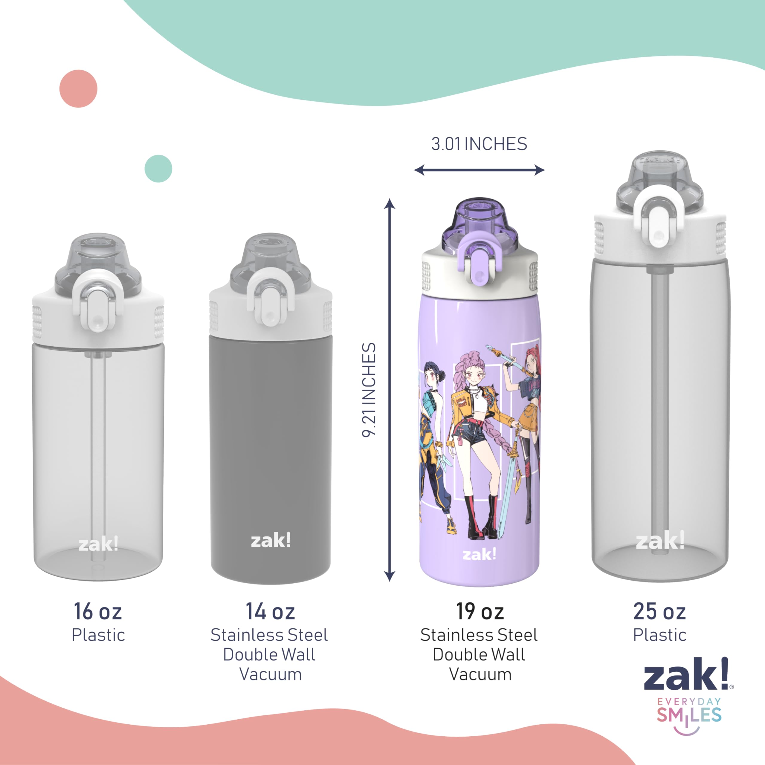 Zak Designs demostración de apertura del botón y bloqueo de seguridad