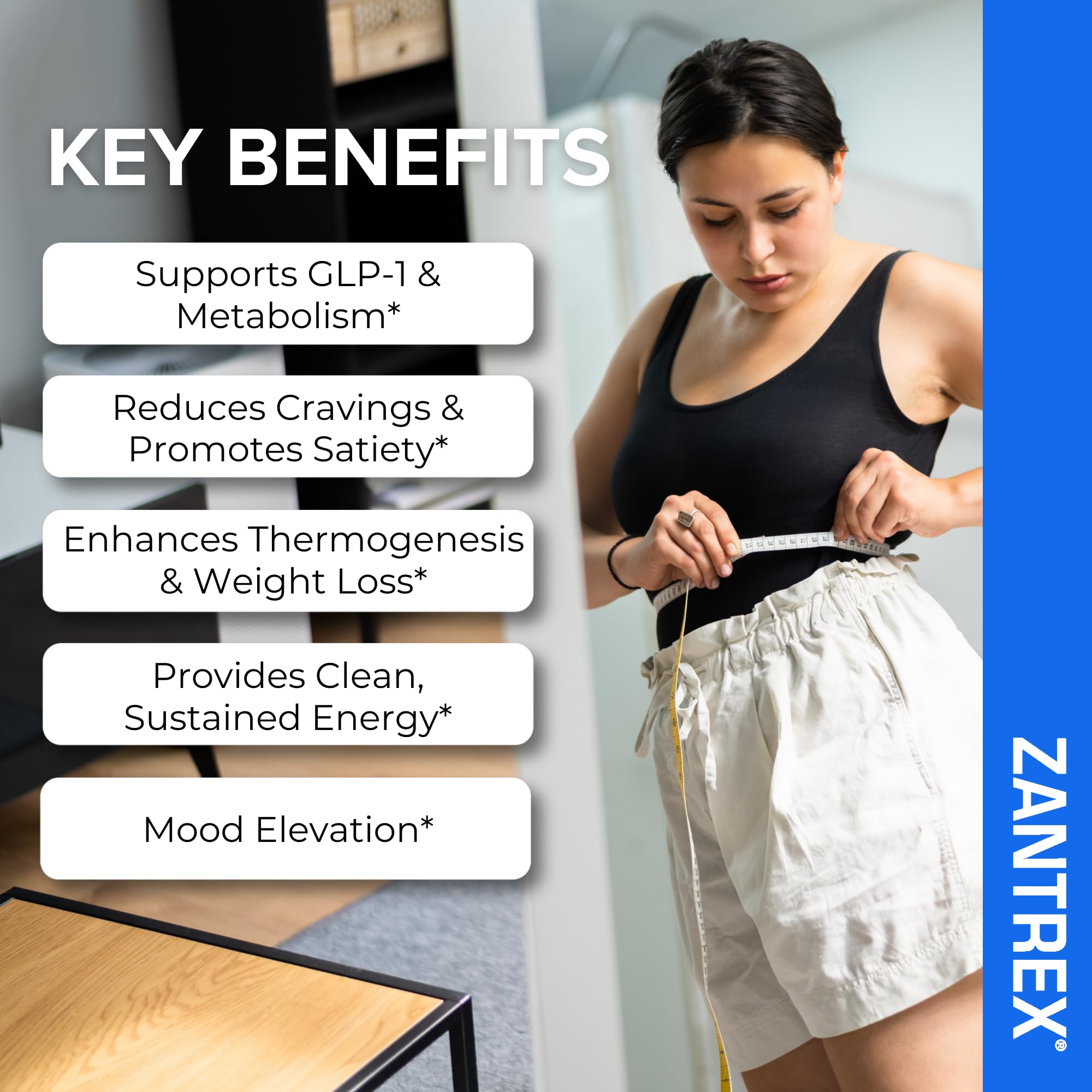 Zantrex primer plano de cápsula que muestra textura y fácil ingestión
