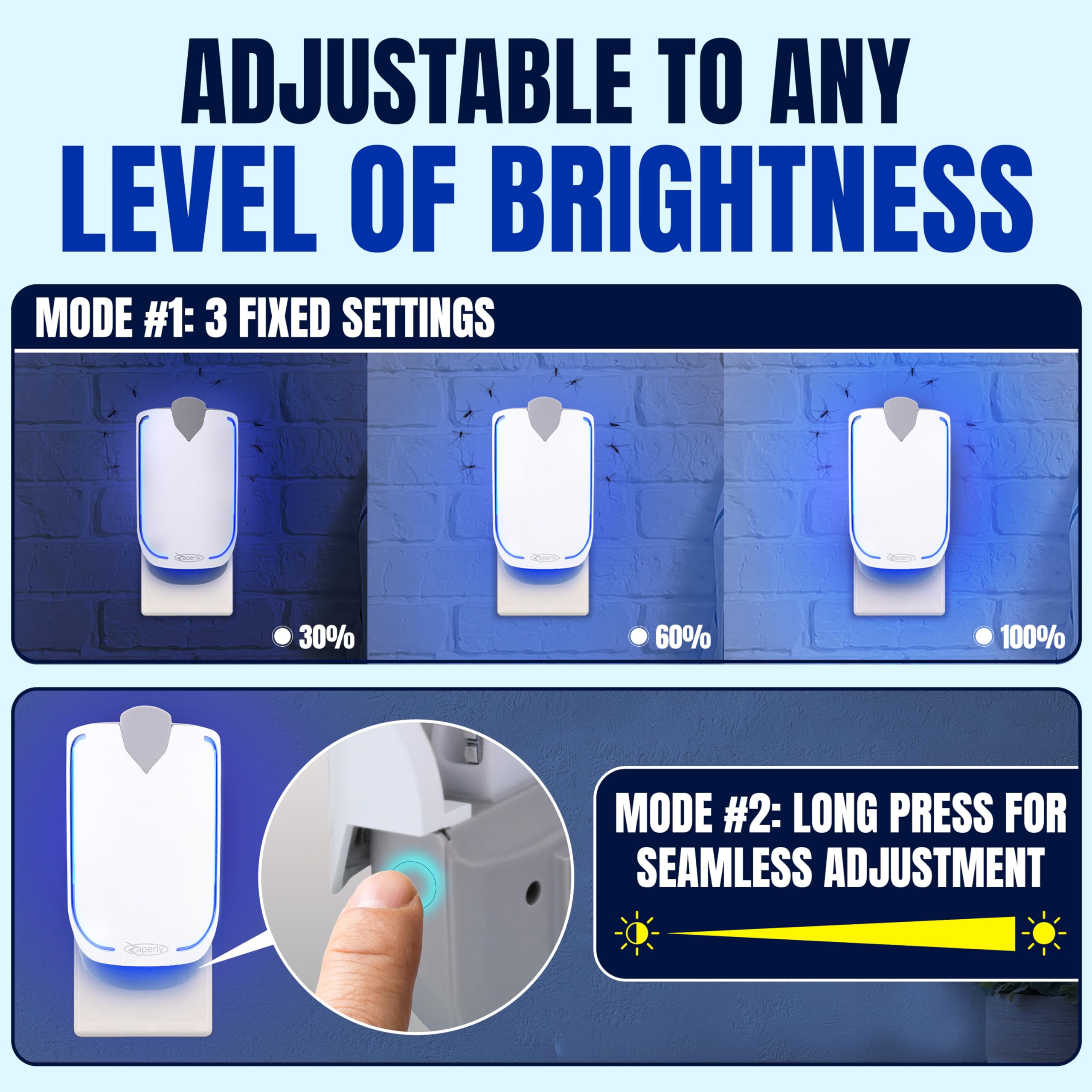 Zaperly dispositivo plegable enchufado, ahorro de espacio y protección continua