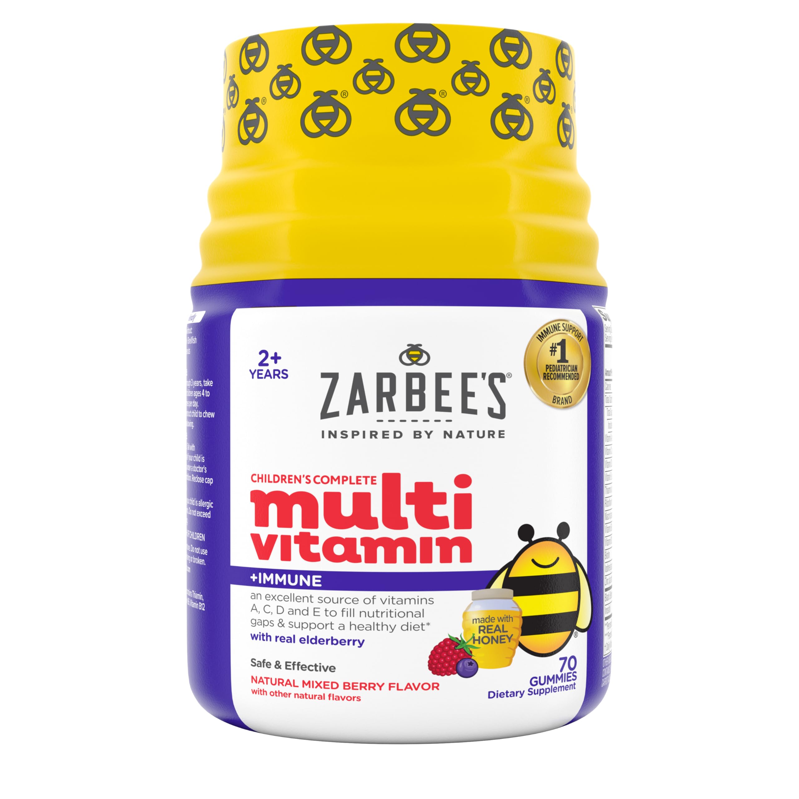 Zarbee's front packaging showing 70 count bottle and product benefit