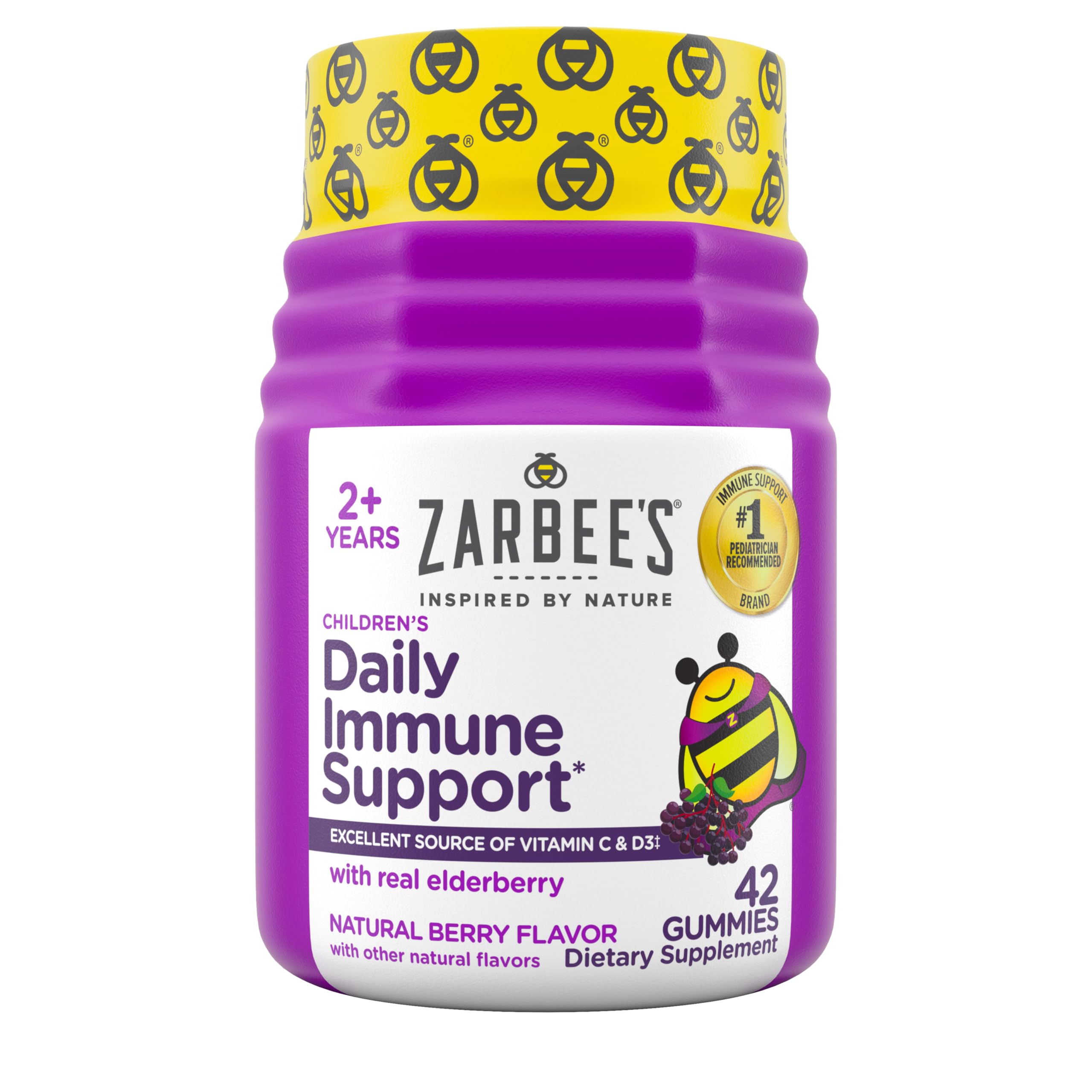 Gomitas Zarbee's aisladas mostrando color y sabor natural a berry sin aditivos artificiales