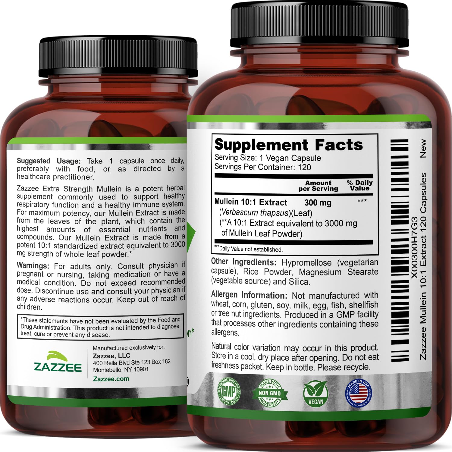 Zazzee caja abierta con información nutricional visible y diseño claro