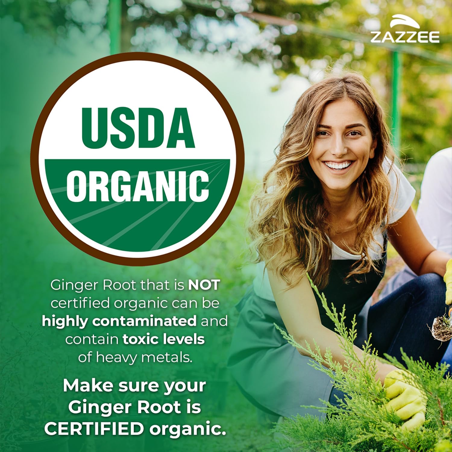 Zazzee detalle de cápsula vegana resaltando pureza y conveniencia