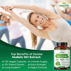 Zazzee detalle de etiqueta que resalta extracto 10:1 y fabricación certificada