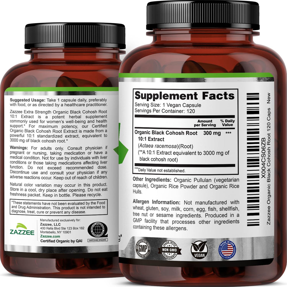 Zazzee información nutricional en etiqueta explicando ingredientes limpios