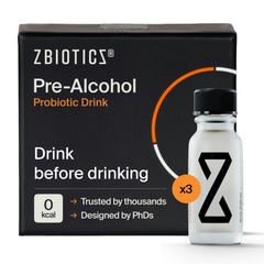 ZBiotics frontal del envase mostrando diseño y tamaño práctico