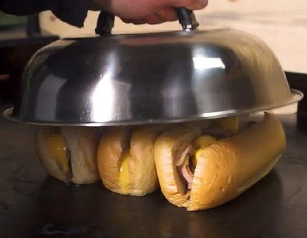 ZBXFCSH cúpula cubriendo hamburguesas para retener jugos y sabores