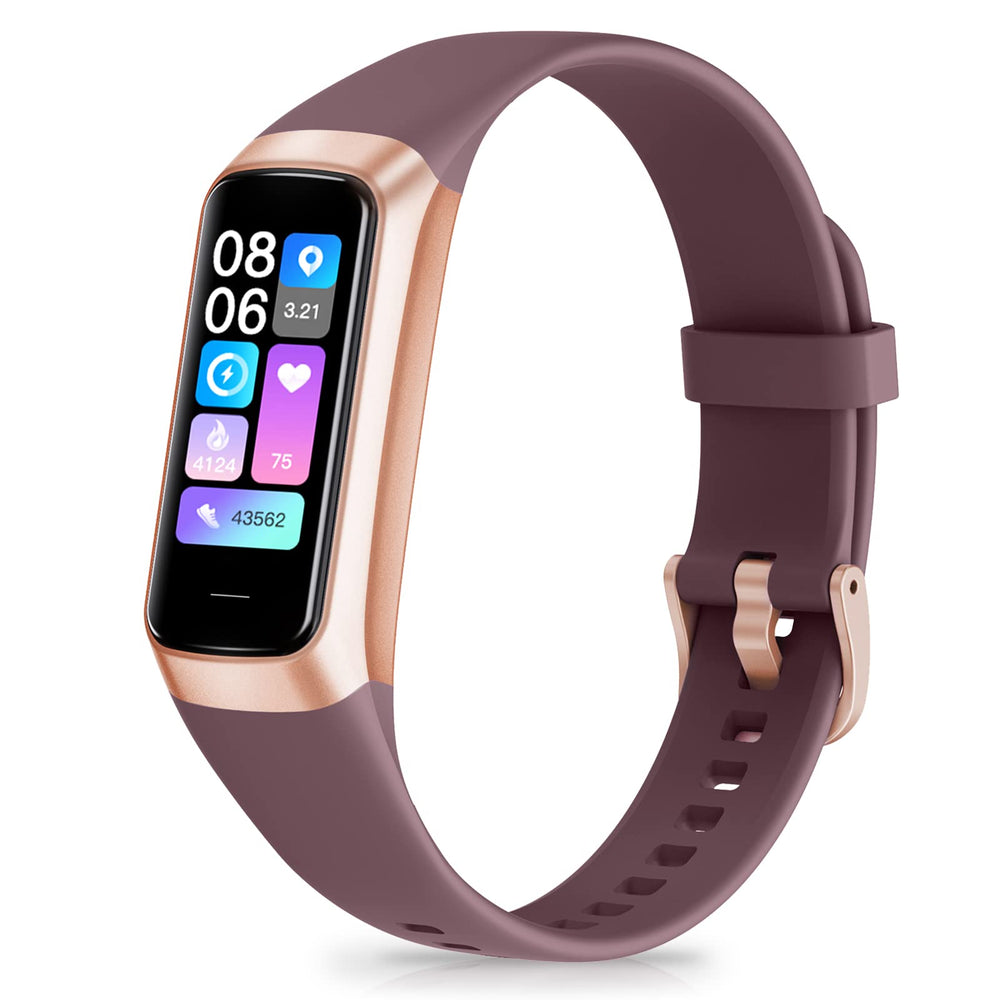Zeacool reloj frontal borgoña mostrando pantalla clara y diseño elegante