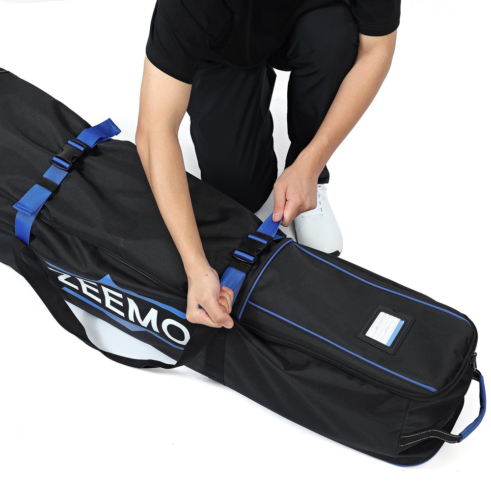 ZEEMO compression straps detail to stabilize clubs during transit