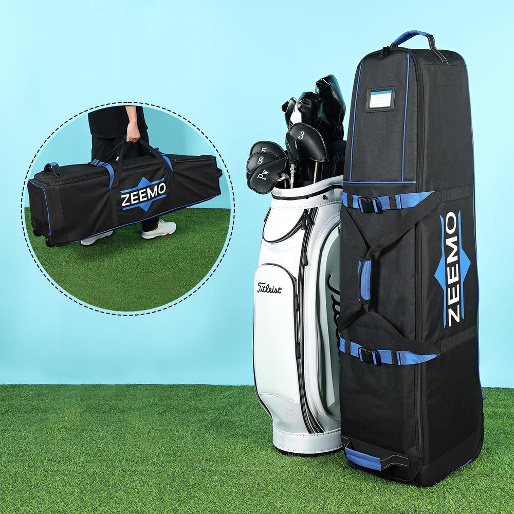 ZEEMO size comparison with cart bag showing roomy interior fit