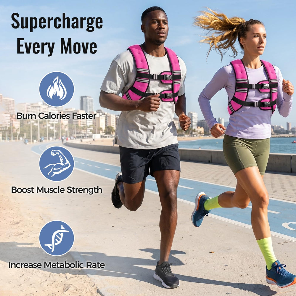 Zeerun vest back with reflective stripe enhancing low-light visibility