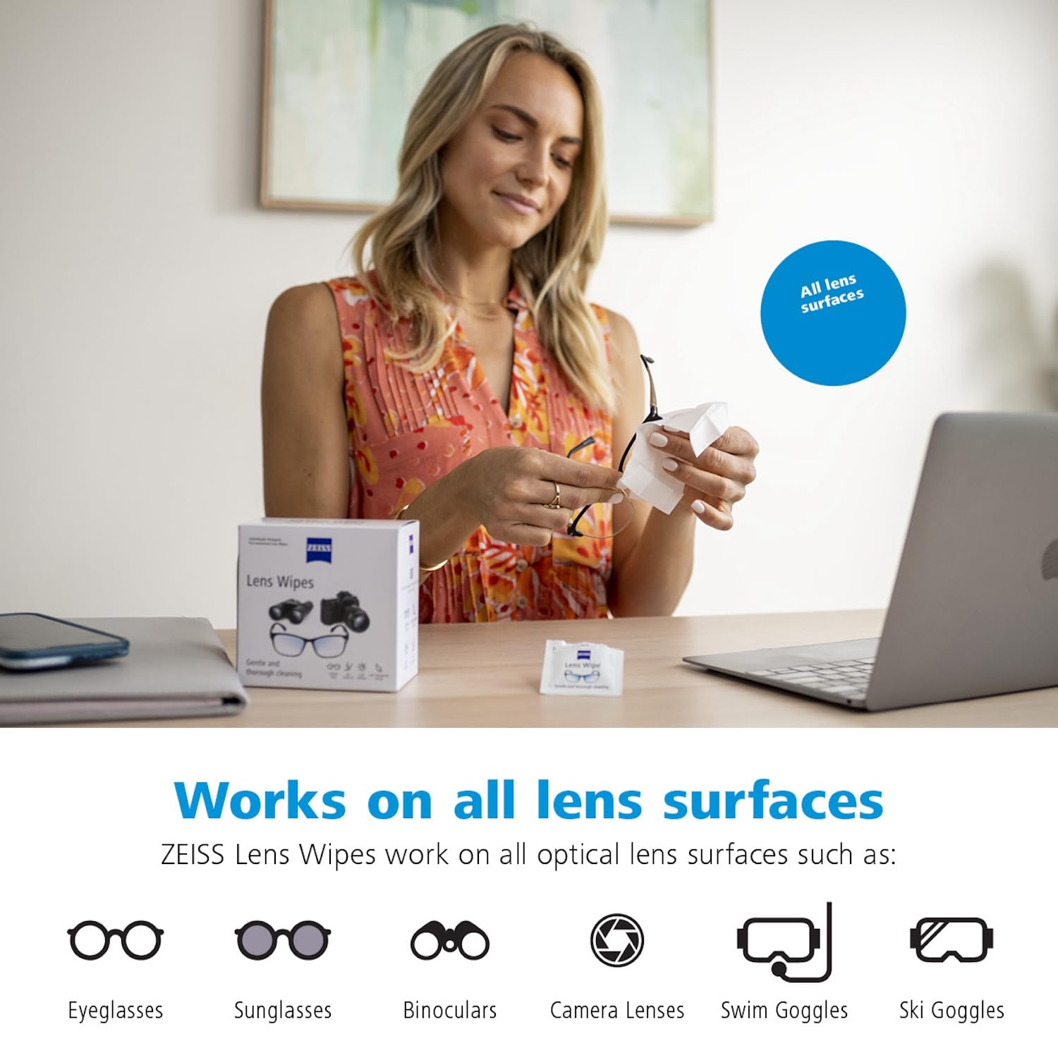 ZEISS etiqueta con ingredientes y detalle de fórmula segura para recubrimientos