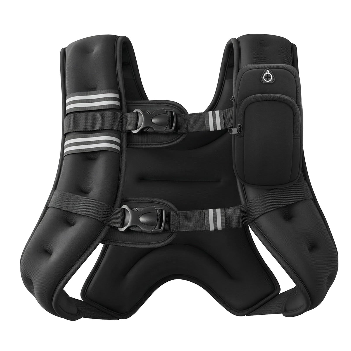 ZELUS chaleco lastrado frontal mostrando ajuste ergonómico y estabilidad