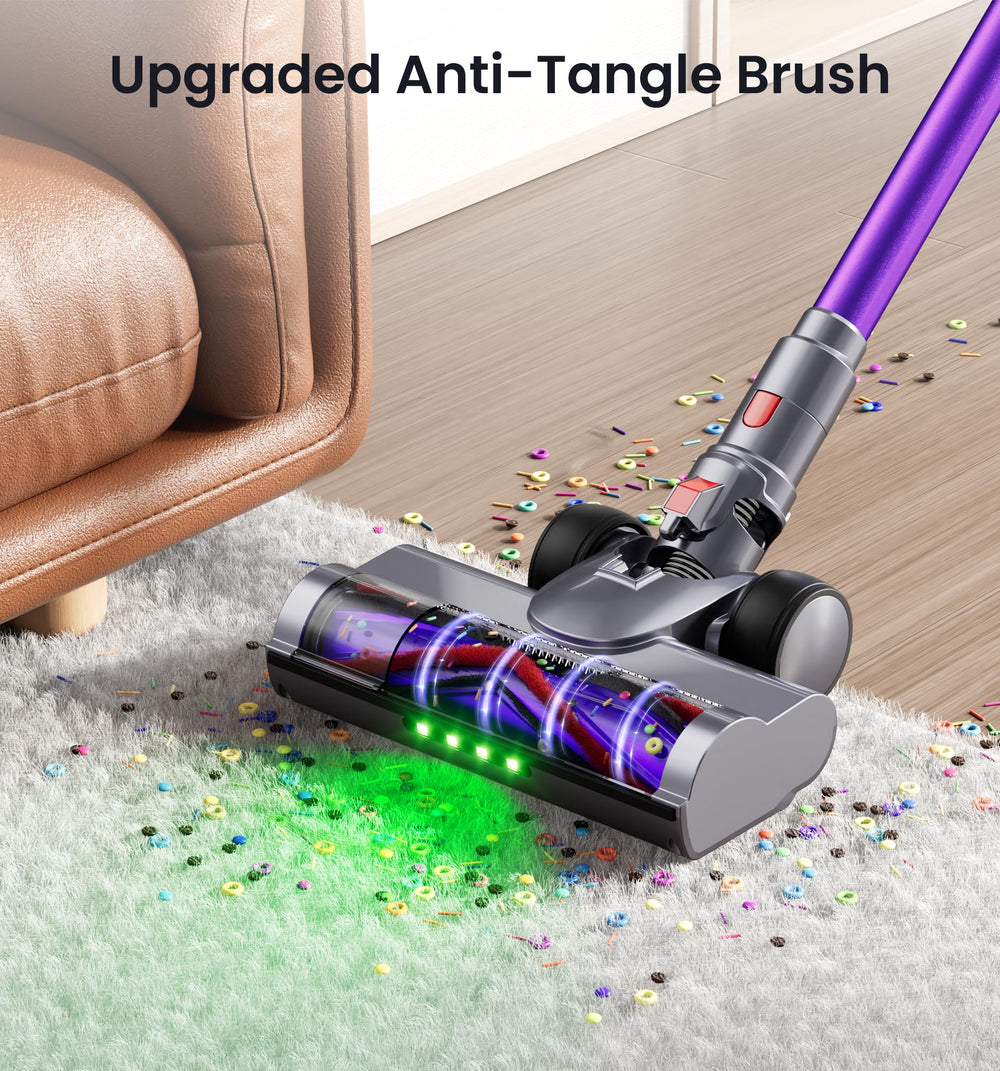 Zemmio cleaning under sofa with flexible head reaching tight spots effectively