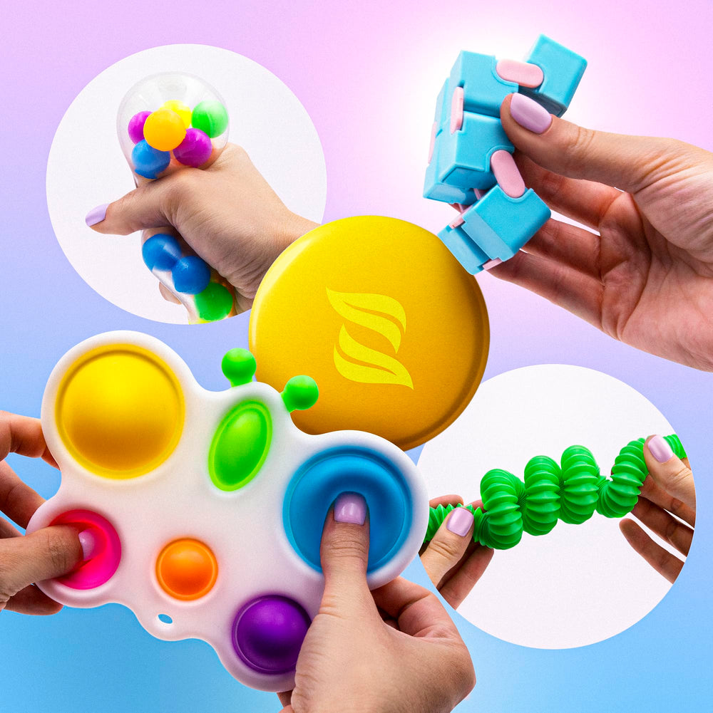 zen laboratory classroom treasure box with fidgets for reward incentives