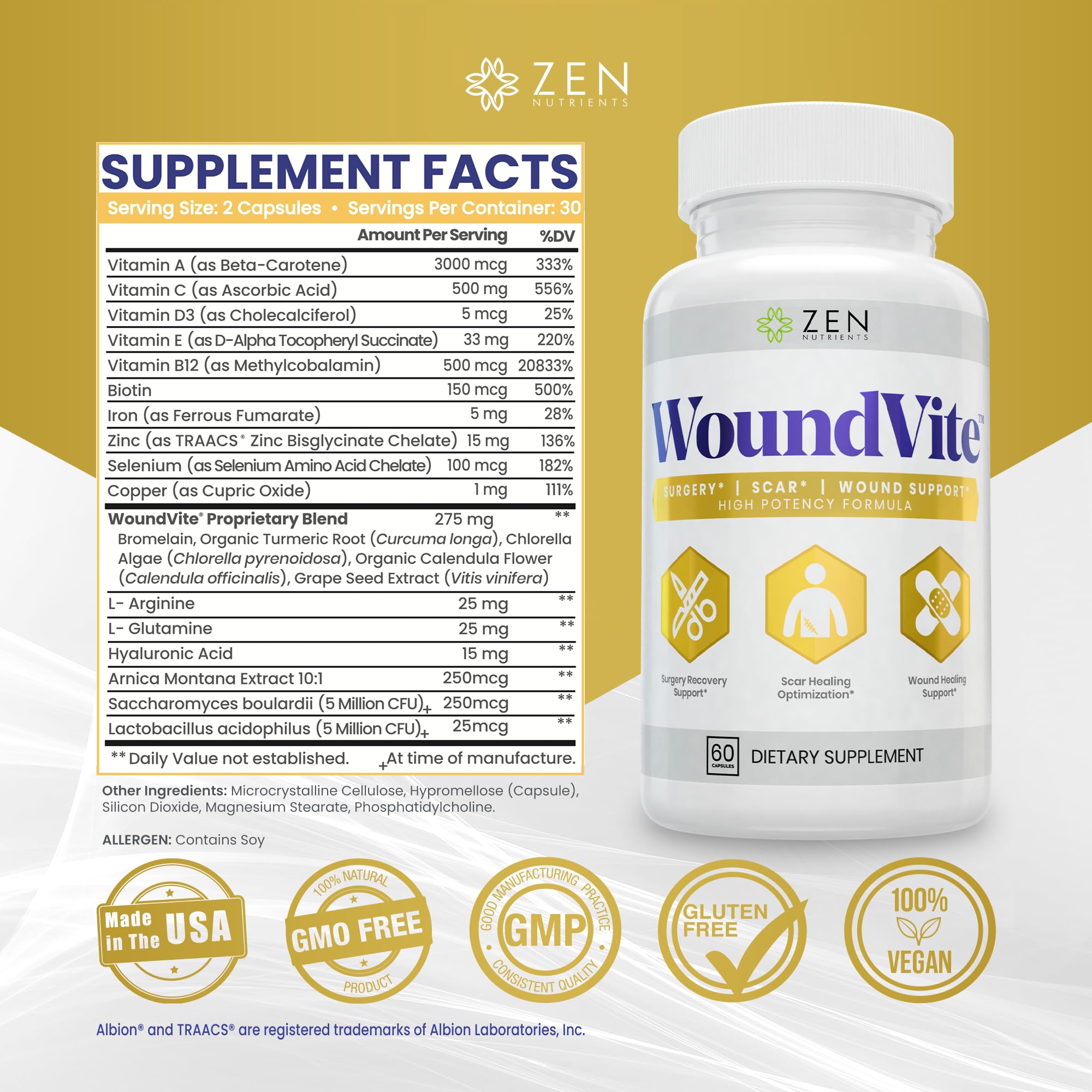 Zen Nutrients etiqueta con información nutricional visible, facilita elección informada