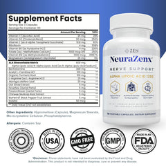 Zen Nutrients NeuraZenX cápsulas en primer plano que resaltan textura y facilidad de ingestión
