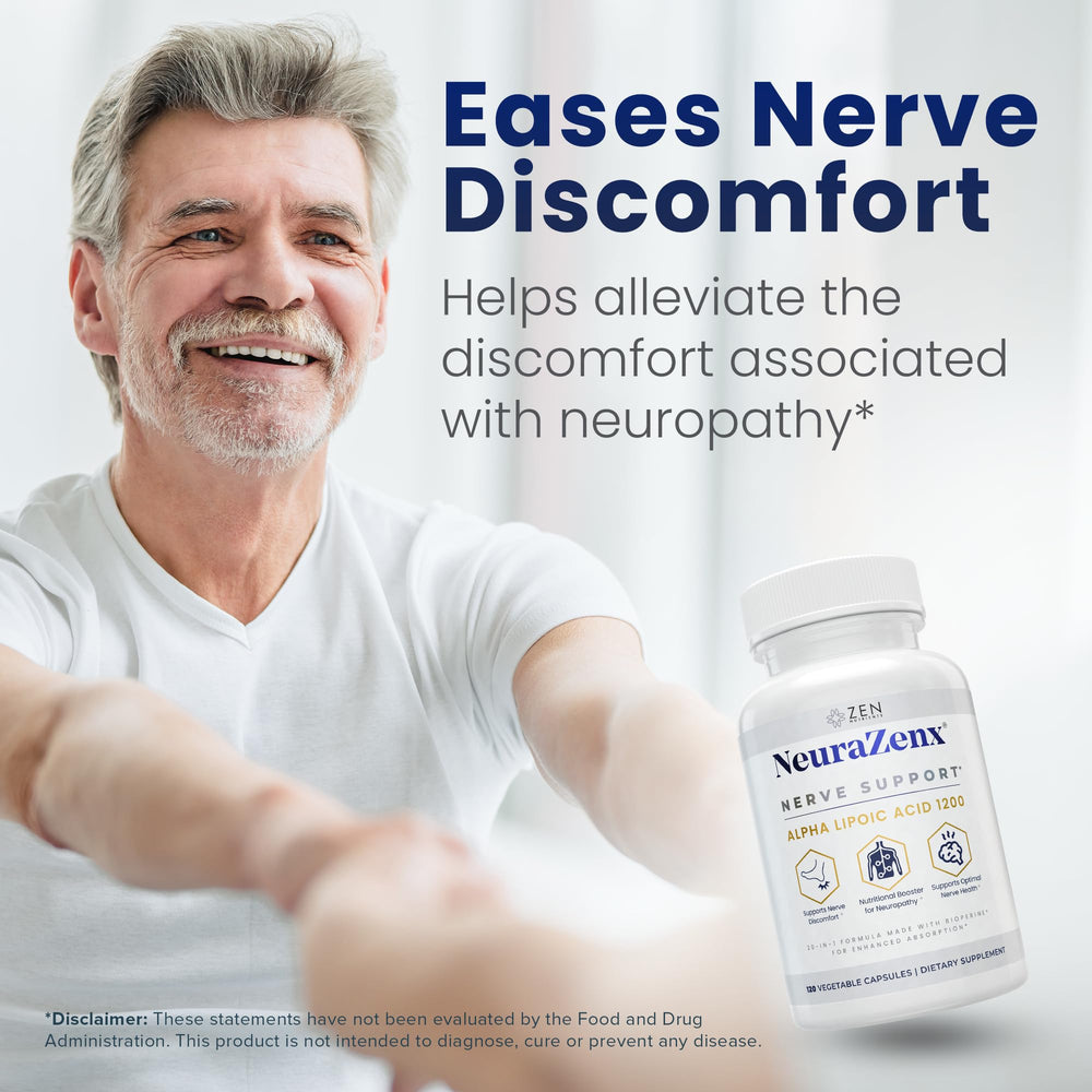 Zen Nutrients NeuraZenX ingredientes destacados ALA y benfotiamina para soporte antioxidante
