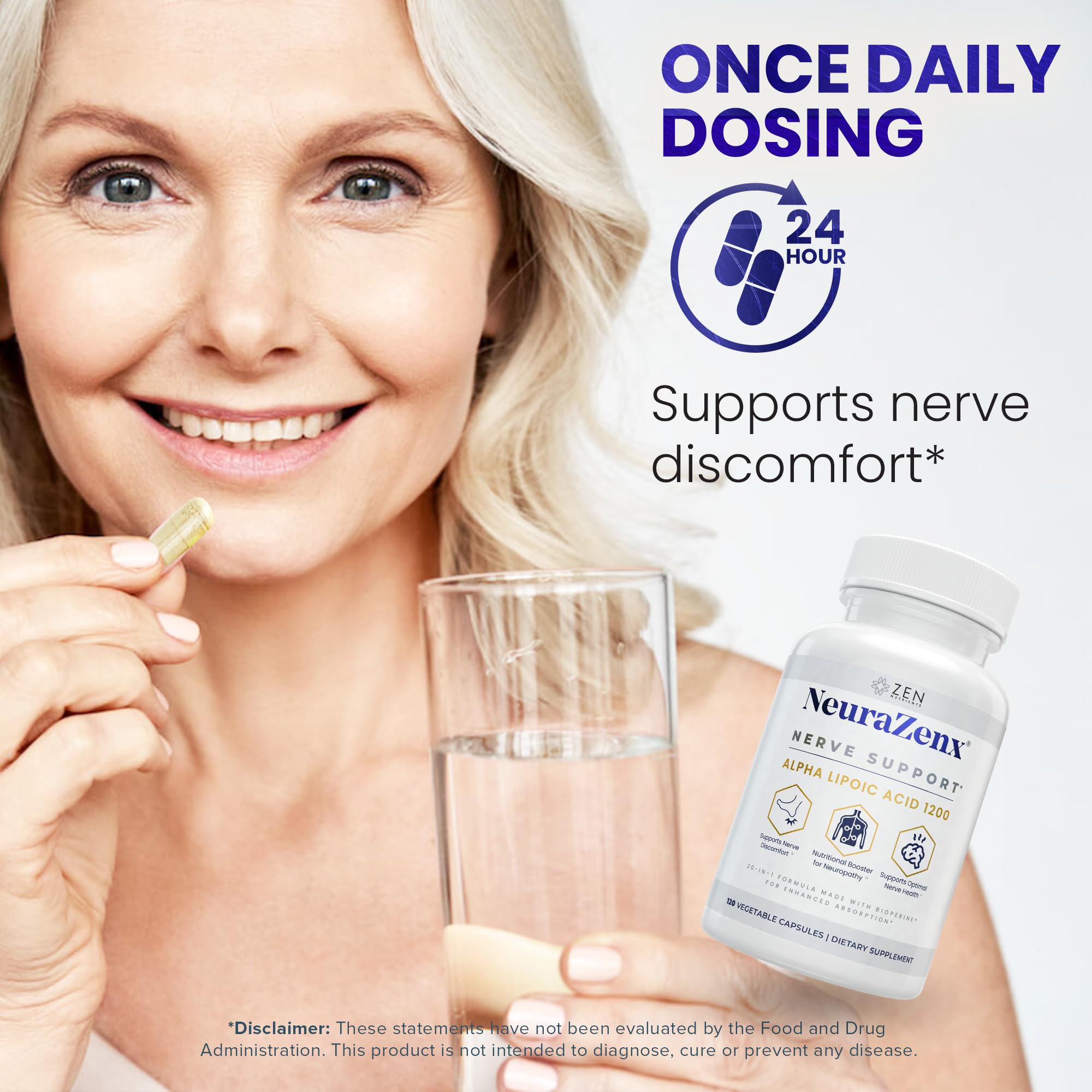 Zen Nutrients NeuraZenX en una mesa junto a una rutina diaria para integrar suplementación