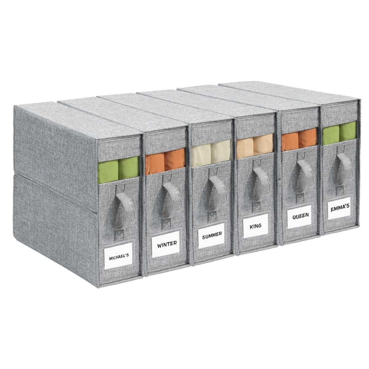 ZenStorage vista frontal del pack de 6 organizadores, orden instantáneo
