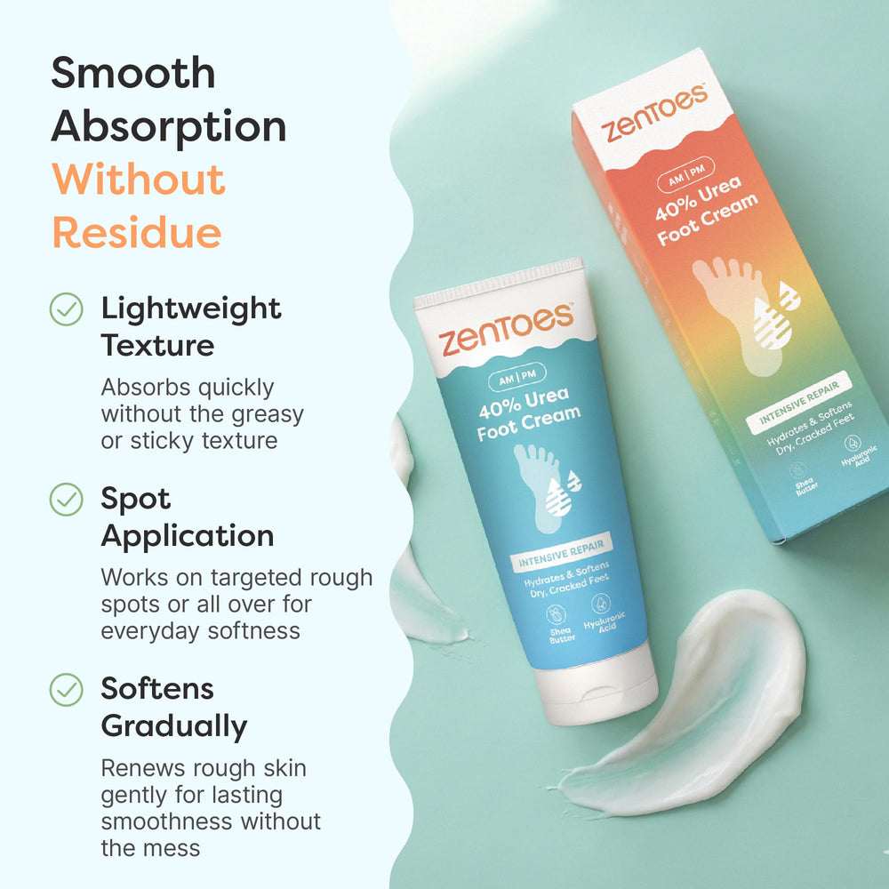 ZenToes crema en la palma demostrando consistencia ligera