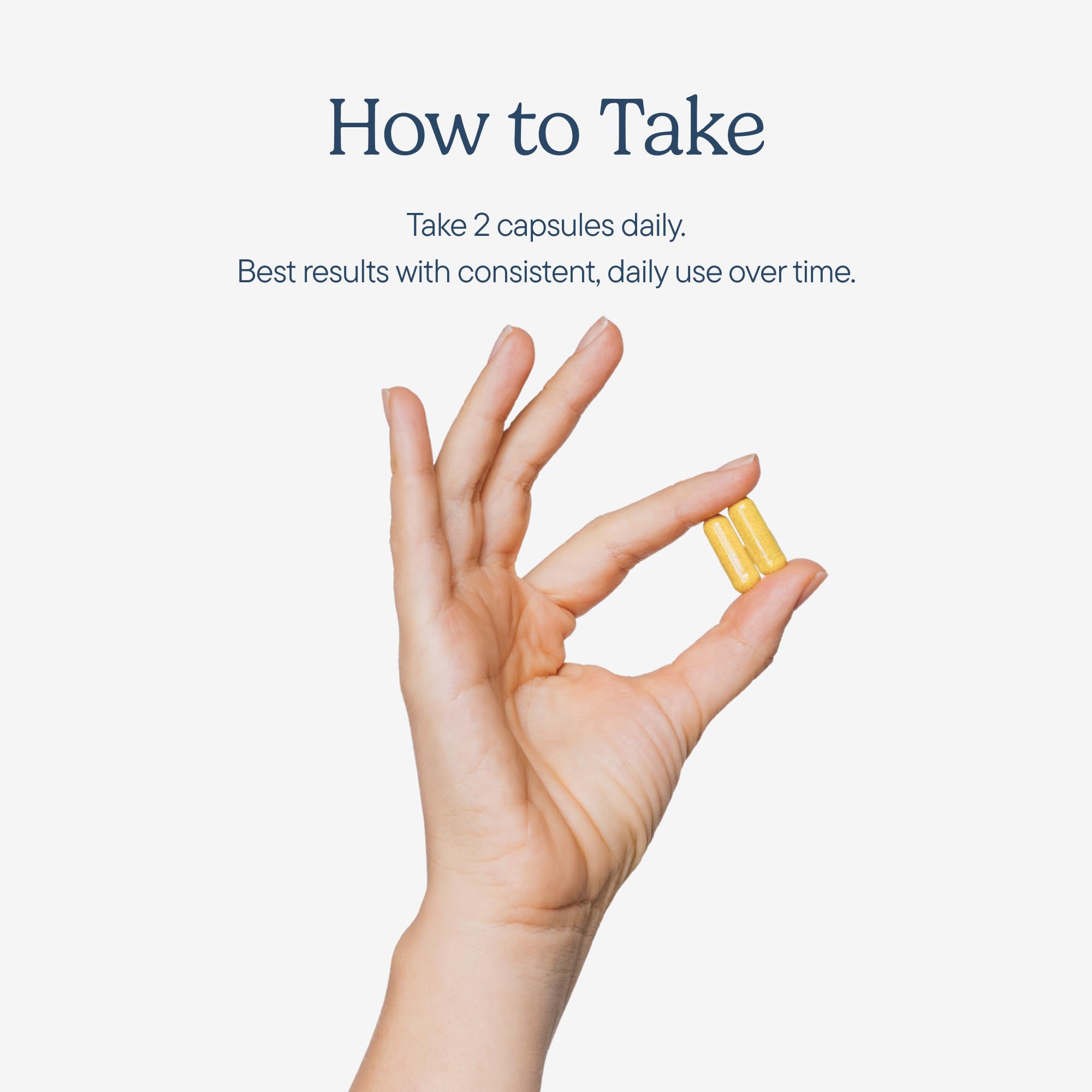 Zenwise Health cápsulas junto a regla para comparación de tamaño y dosis diaria
