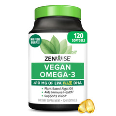 Zenwise Health frasco frontal mostrando cápsulas veganas y beneficios claros