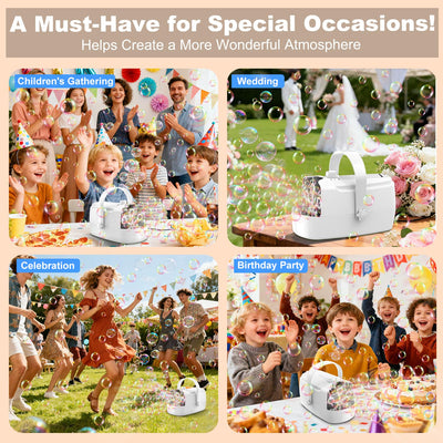 Zerhunt in use with children enjoying lots of big bubbles at playtime