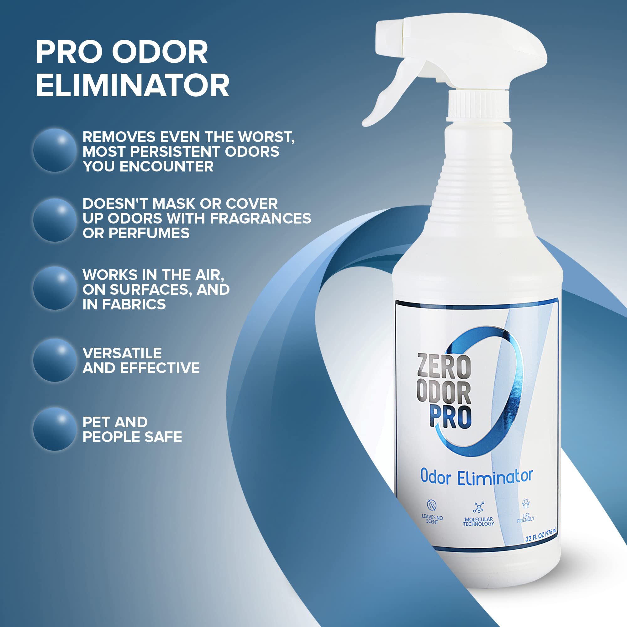 Zero Odor uso en sala de espera neutralizando olores sin fragancia añadida