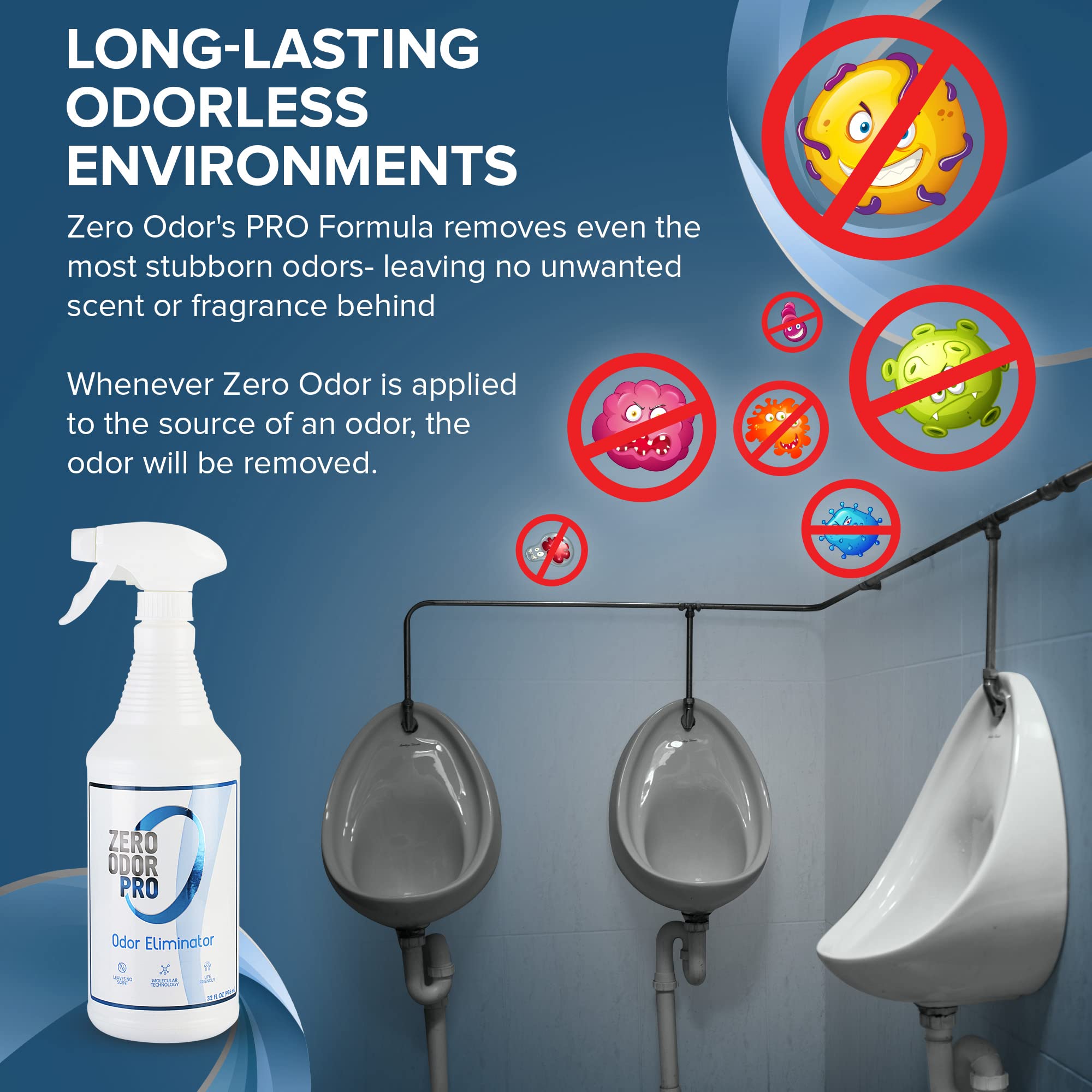 Zero Odor etiqueta con instrucciones claras y precauciones para seguridad