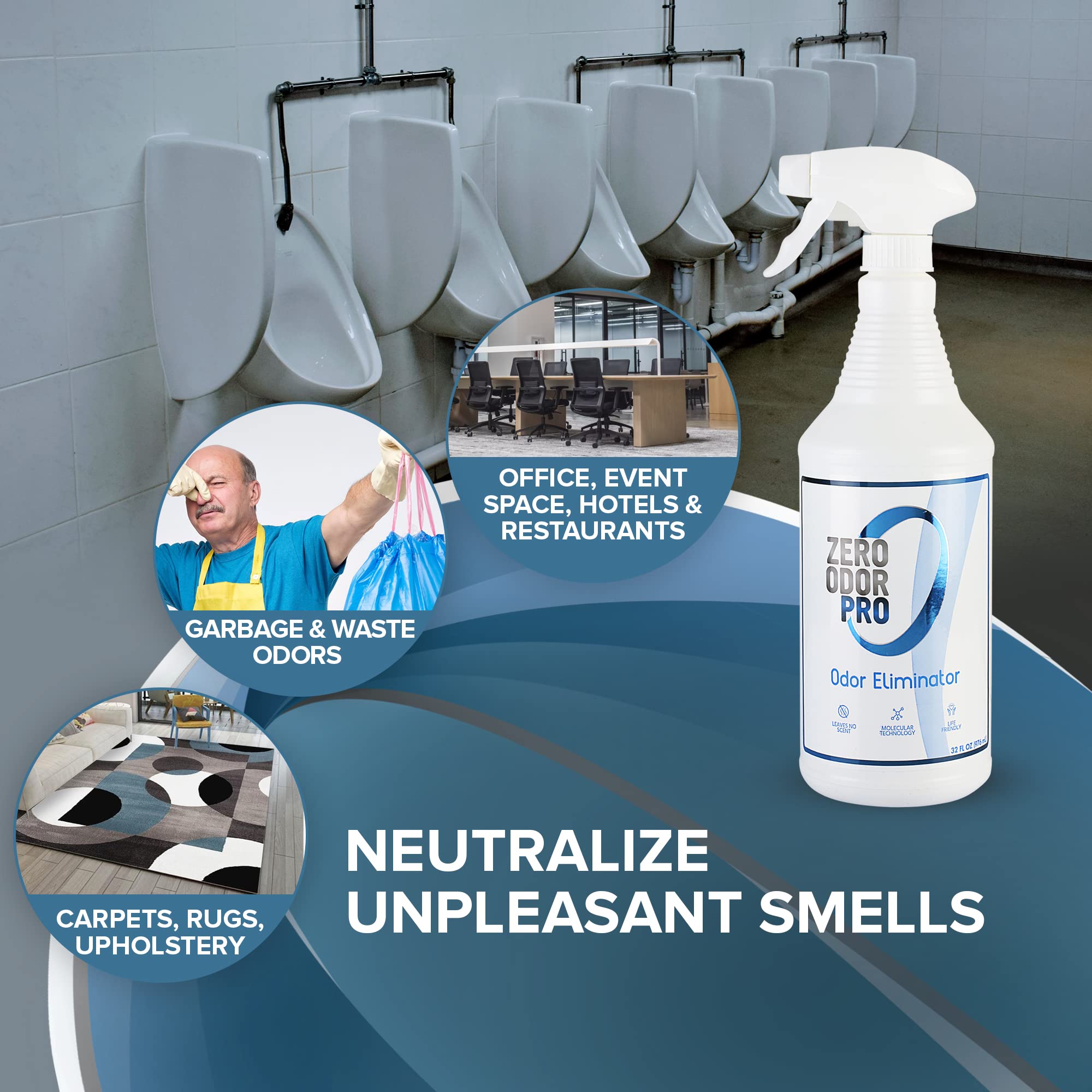 Zero Odor primer plano de la fórmula en spray con aspecto uniforme y efectivo