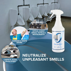 Zero Odor primer plano de la fórmula en spray con aspecto uniforme y efectivo