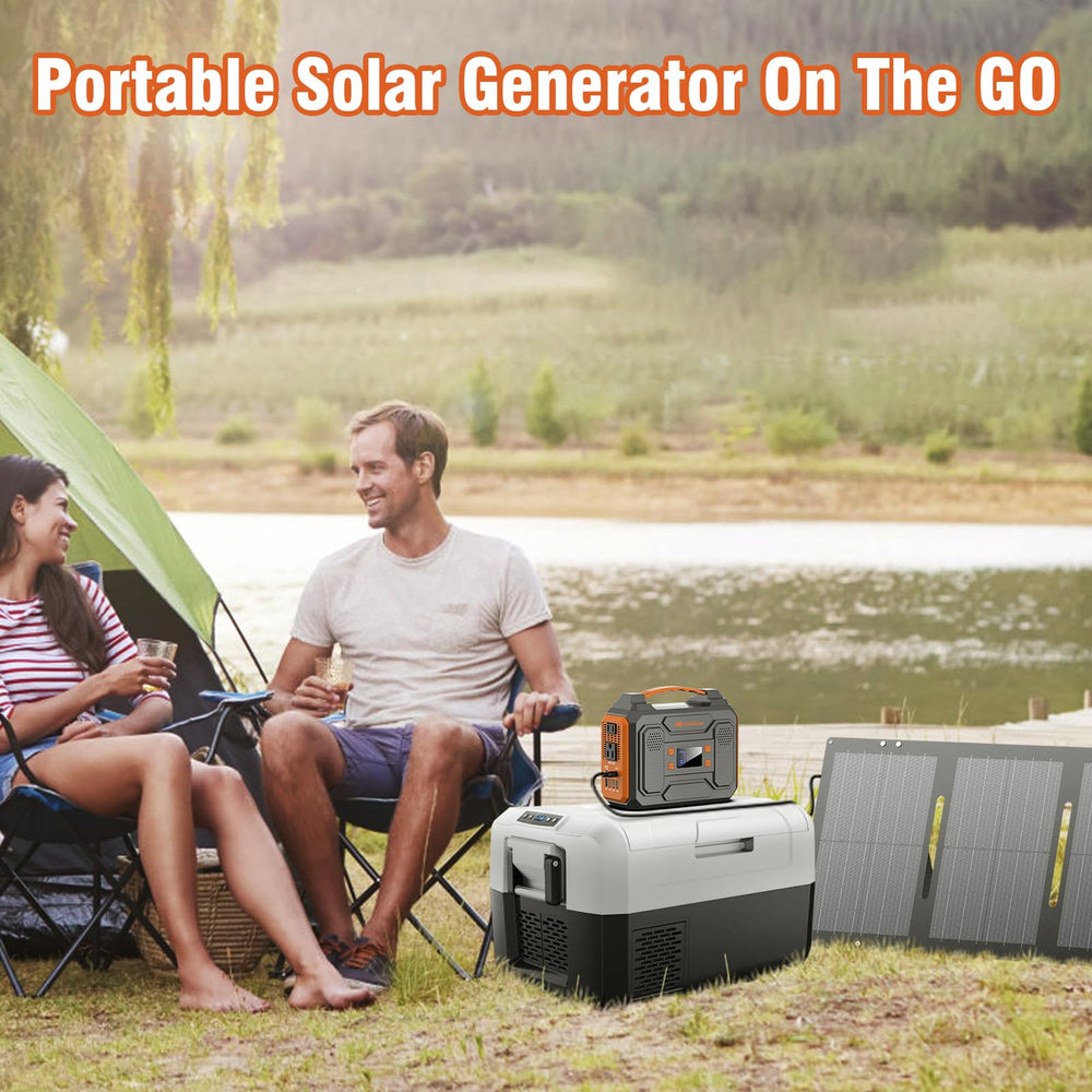 ZeroKor panel solar 60W plegado y compacto listo para transportar, ahorro de espacio