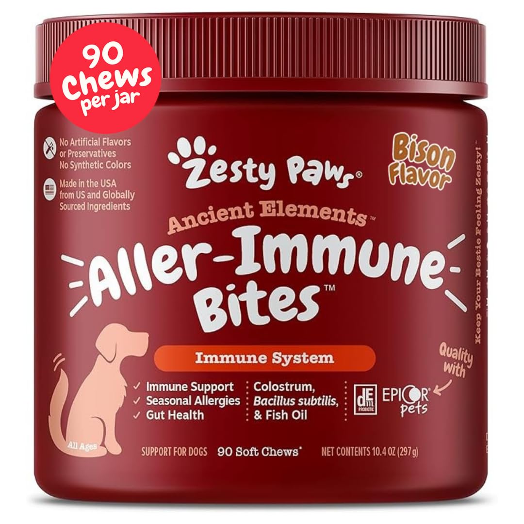Zesty Paws front packaging bottle showing product name and count for clear identification and trust