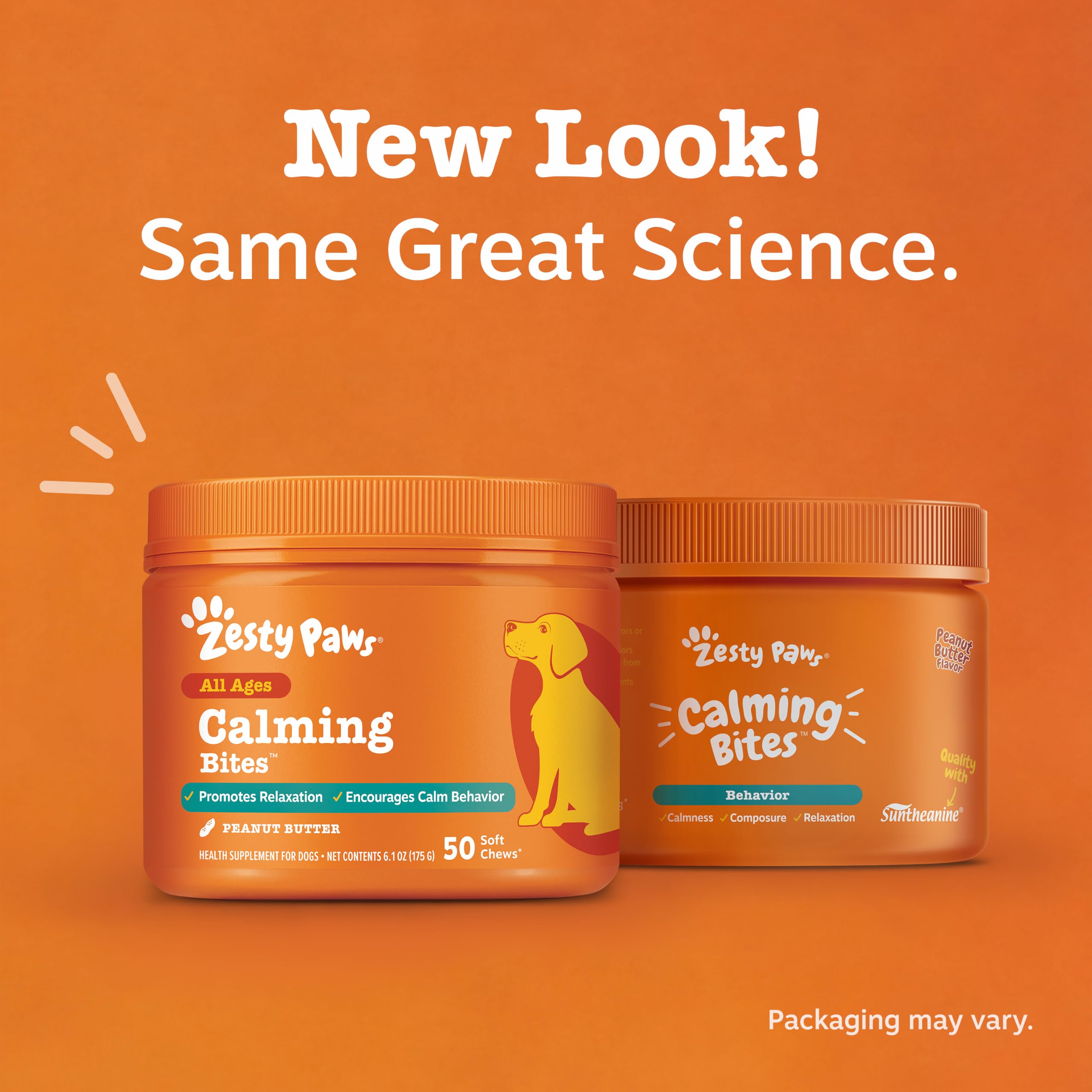 Zesty Paws detalle de ingredientes orgánicos que aportan calma natural