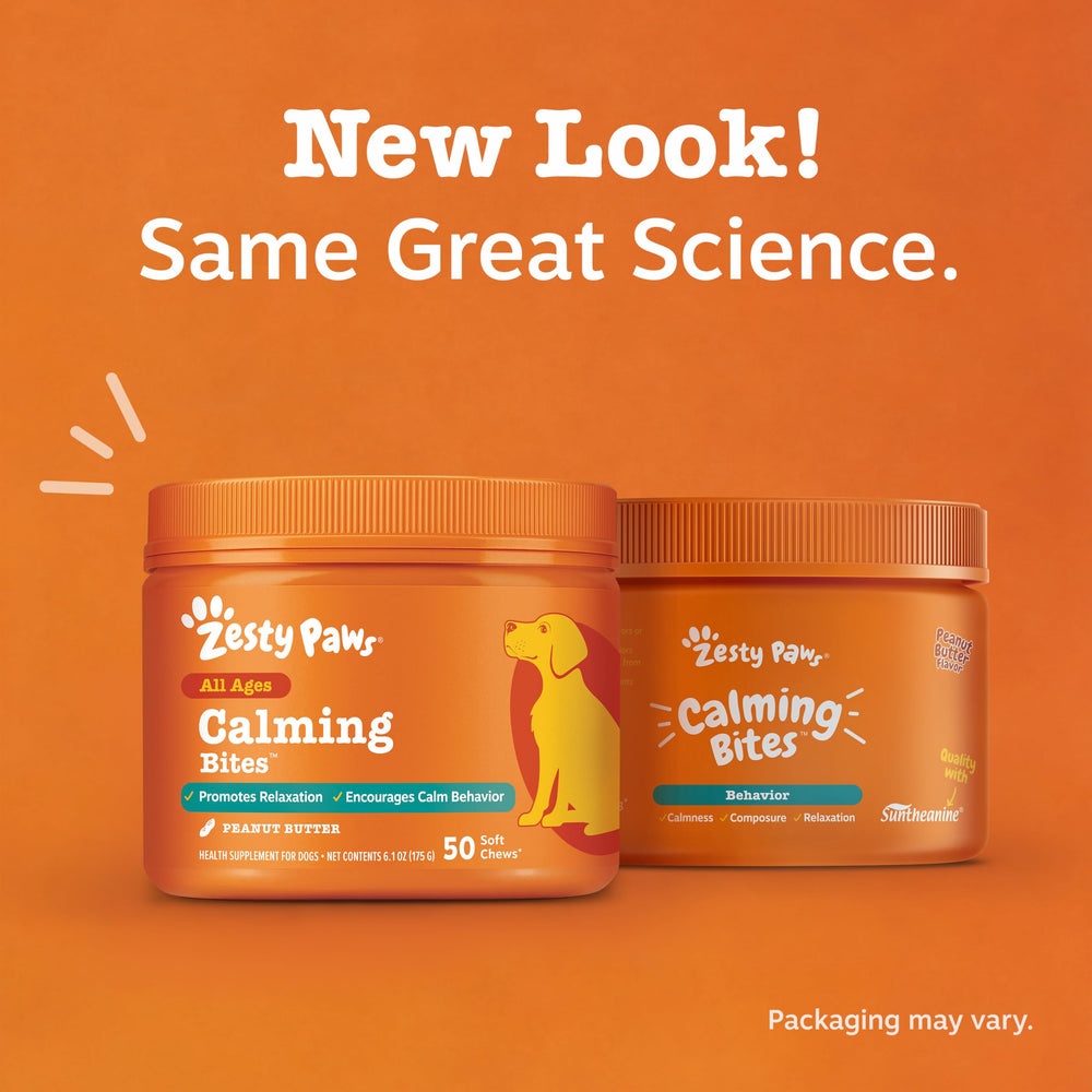 Zesty Paws detalle de ingredientes orgánicos que aportan calma natural