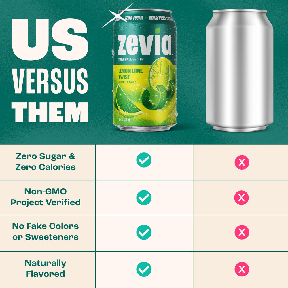 Zevia conjunto de 24 latas paquete económico para eventos y despensa