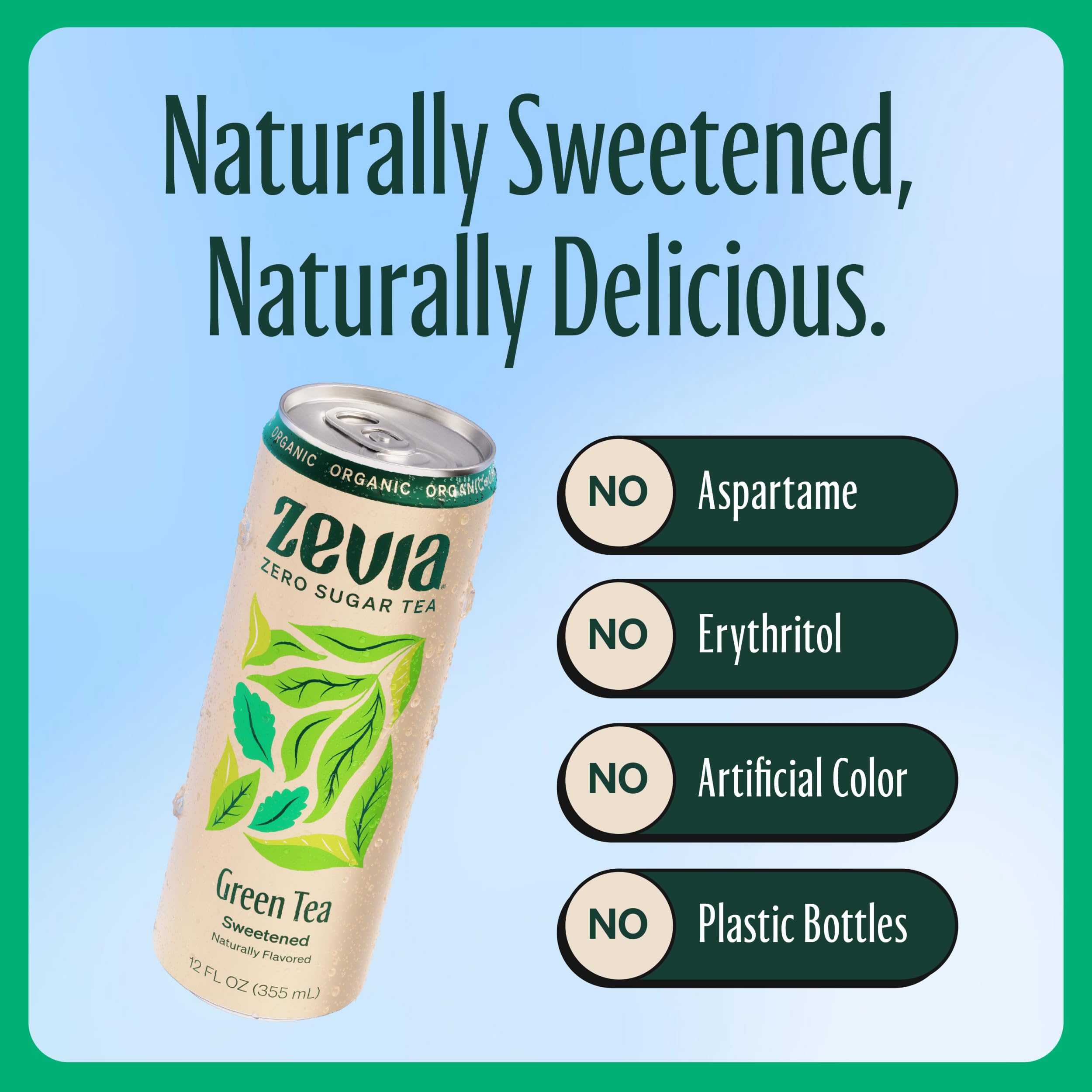 Zevia etiqueta con certificaciones Fair Trade y Non-GMO verificadas