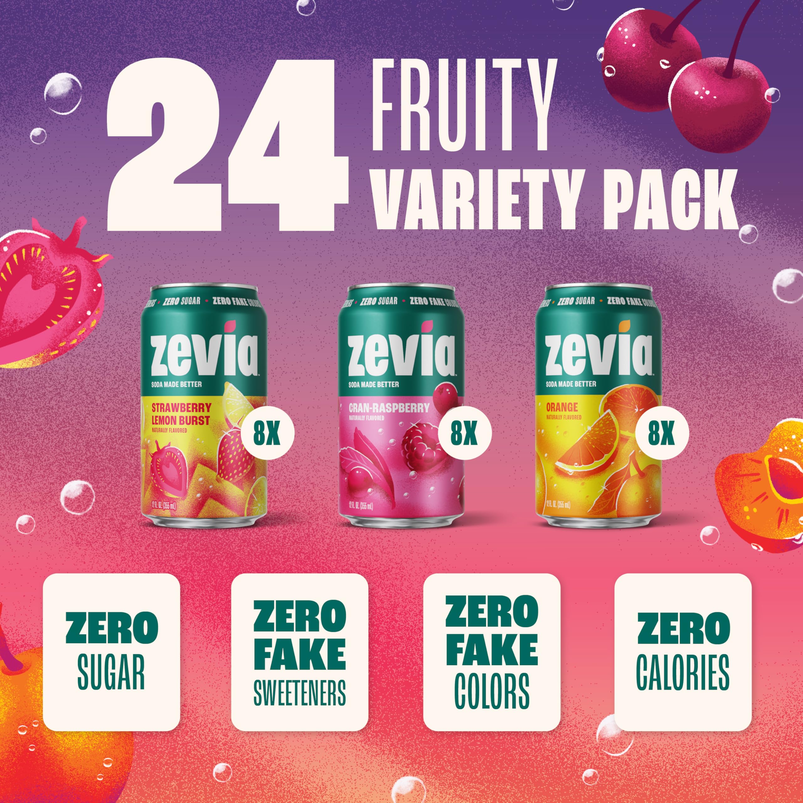 Zevia detalle de lata y textura brillante que resalta frescura