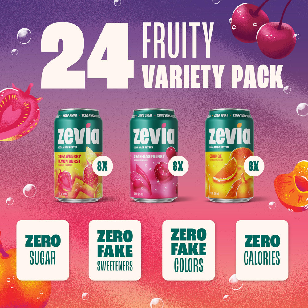 Zevia detalle de lata y textura brillante que resalta frescura