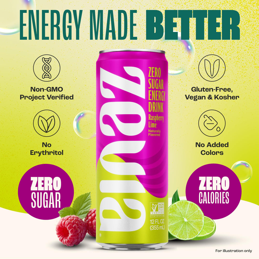 Zevia lata en mano para mostrar tamaño práctico y portabilidad