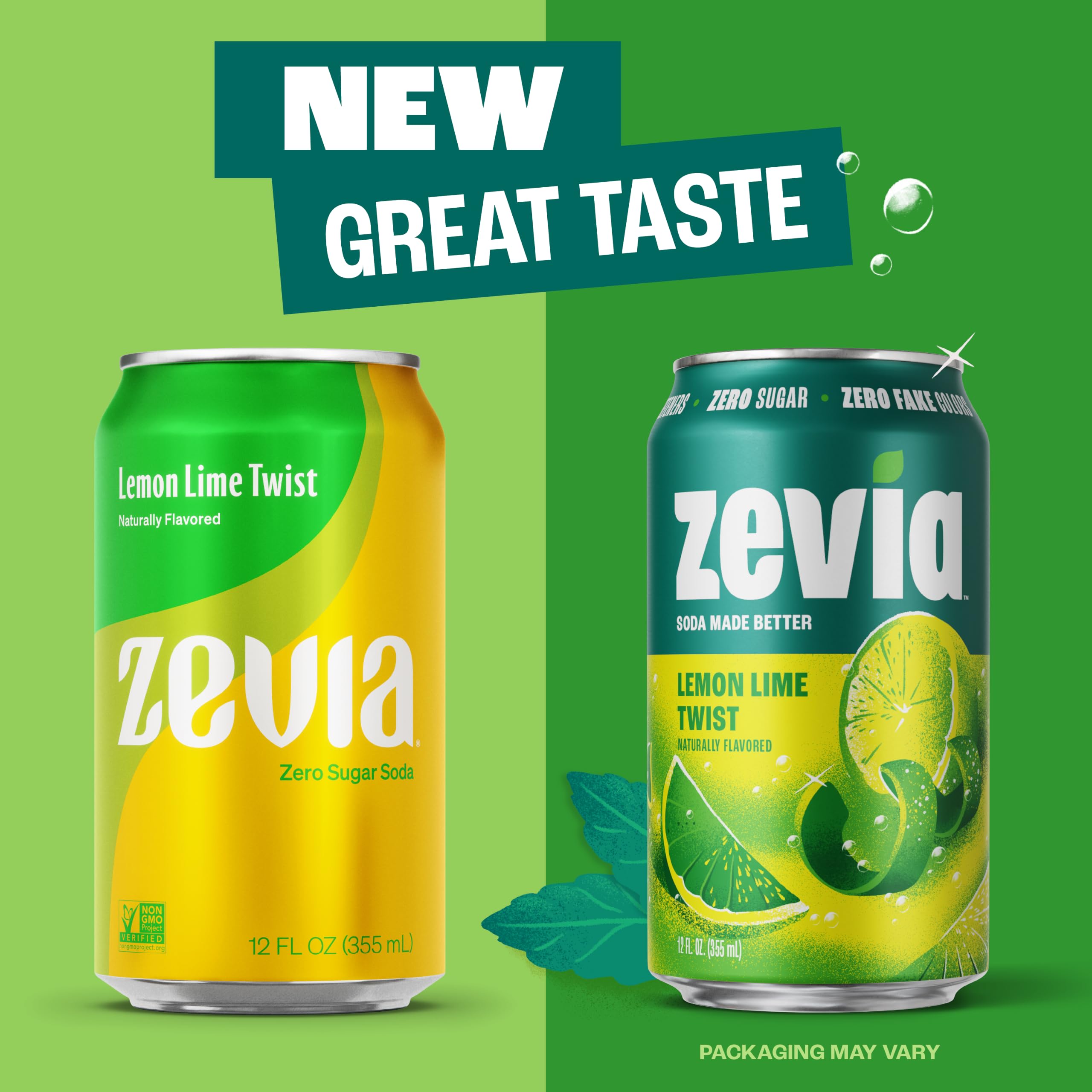 Zevia primer plano de burbujas textura efervescente y sensación ligera